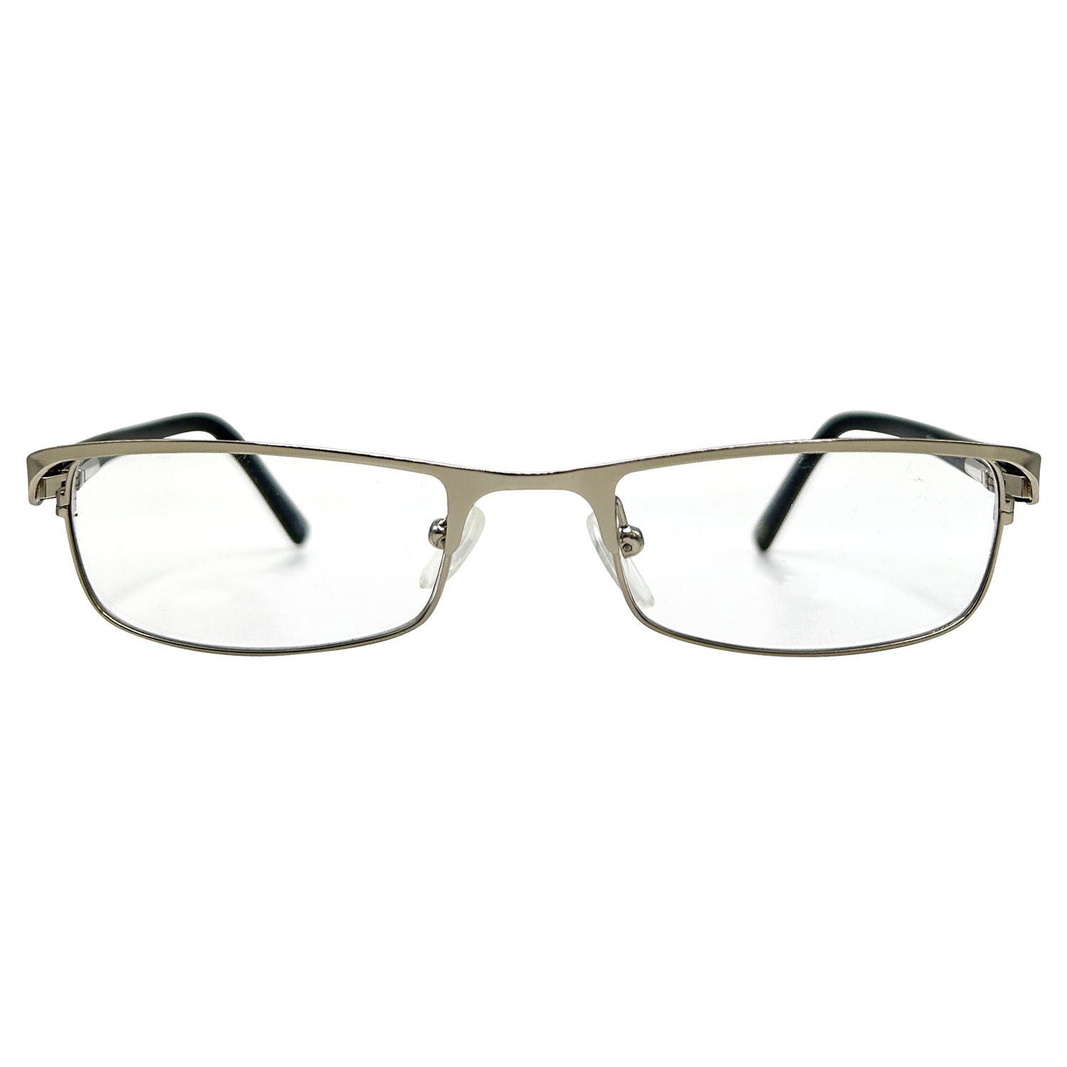 BLINDSIDED Small Clear Rectangular 90s Glasses-Giant Vintage Eyewear