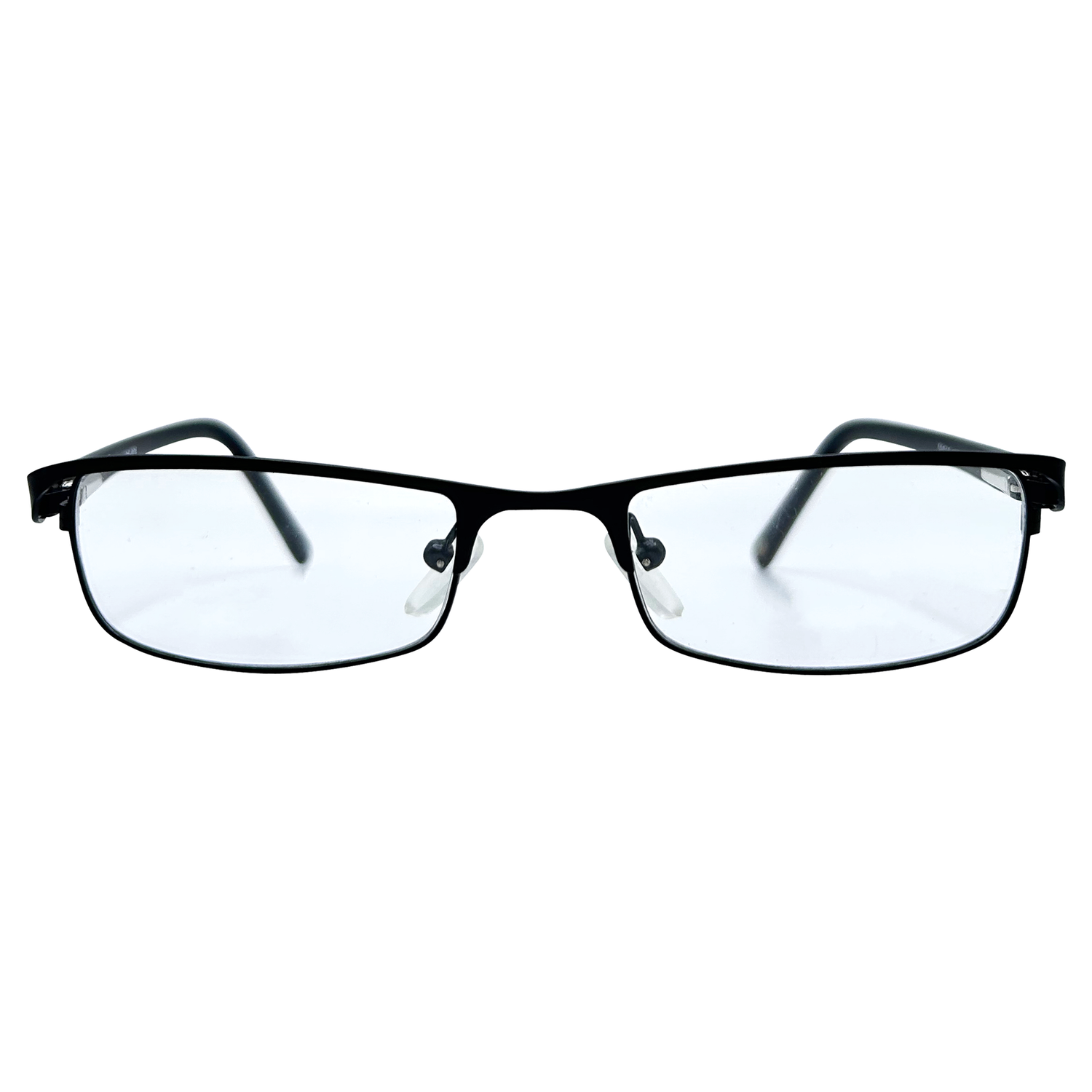 BLINDSIDED Small Clear Rectangular 90s Glasses-Giant Vintage Eyewear