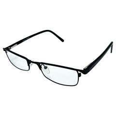 BLINDSIDED Small Clear Rectangular 90s GlassesBlack-Giant Vintage Eyewear