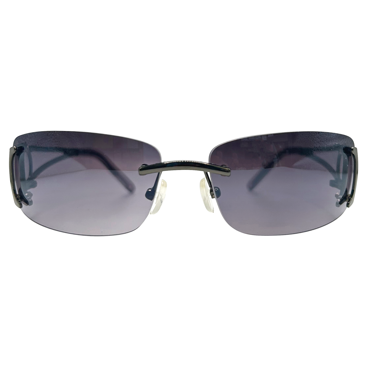 HAZEL Rimless SunglassesGunmetal/Smoke-Giant Vintage Eyewear
