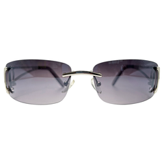 HAZEL Rimless SunglassesSilver/Smoke-Giant Vintage Eyewear