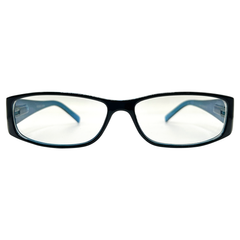 HI MY NAME IS Bayonetta-Style Clear GlassesBlack Blue/Clear-Giant Vintage Eyewear
