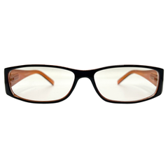 HI MY NAME IS Bayonetta-Style Clear GlassesBrown Orange/Clear-Giant Vintage Eyewear