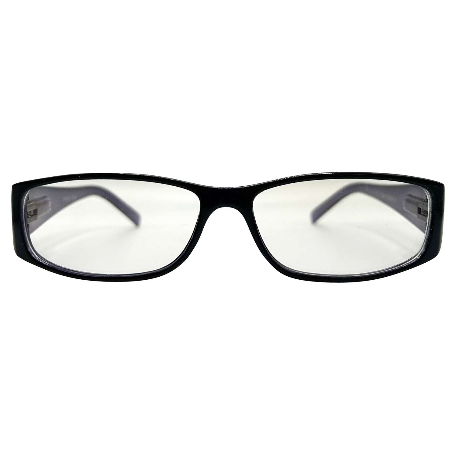 HI MY NAME IS Bayonetta-Style Clear GlassesBlack Purple/Clear-Giant Vintage Eyewear