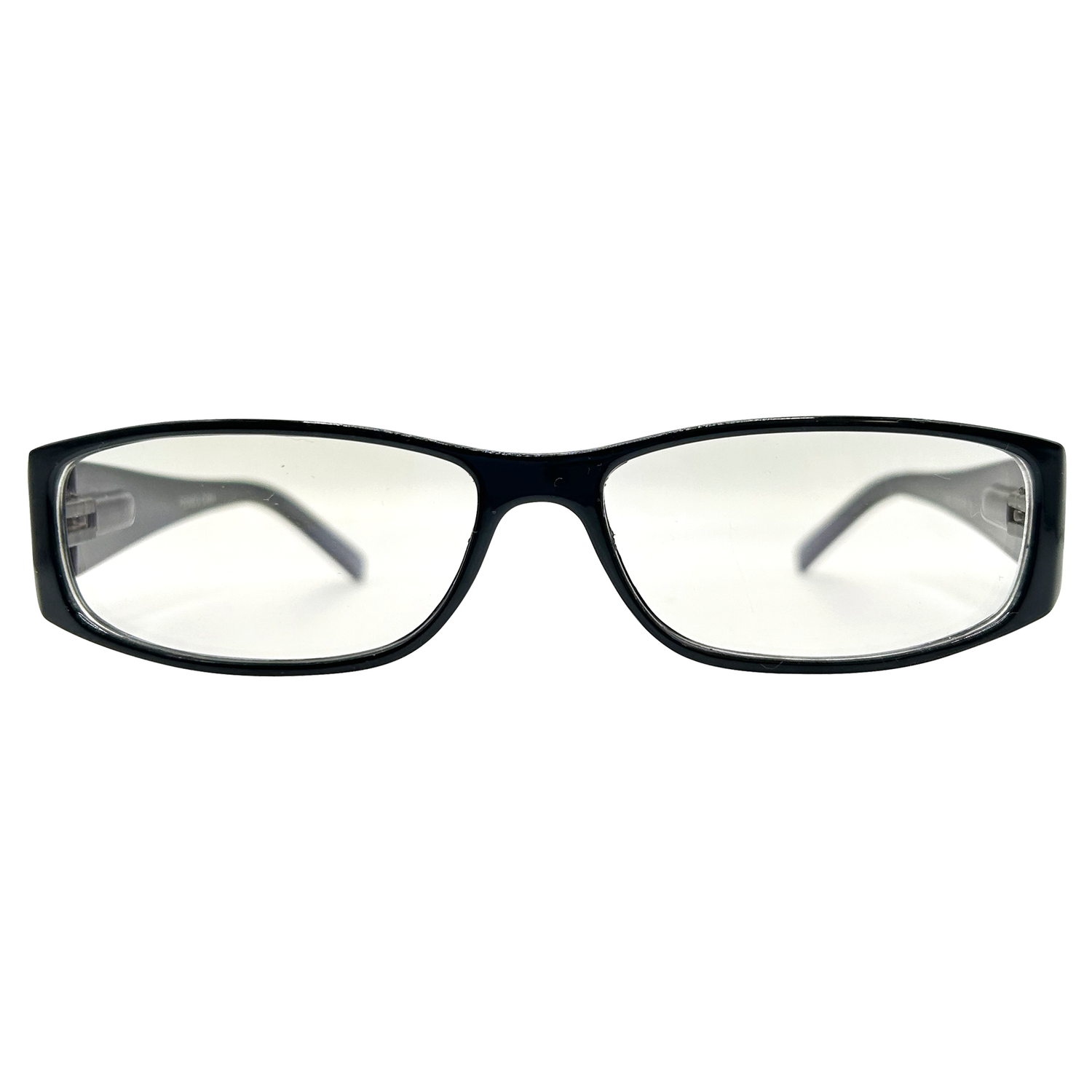 HI MY NAME IS Bayonetta-Style Clear GlassesBlack Grey/Clear-Giant Vintage Eyewear