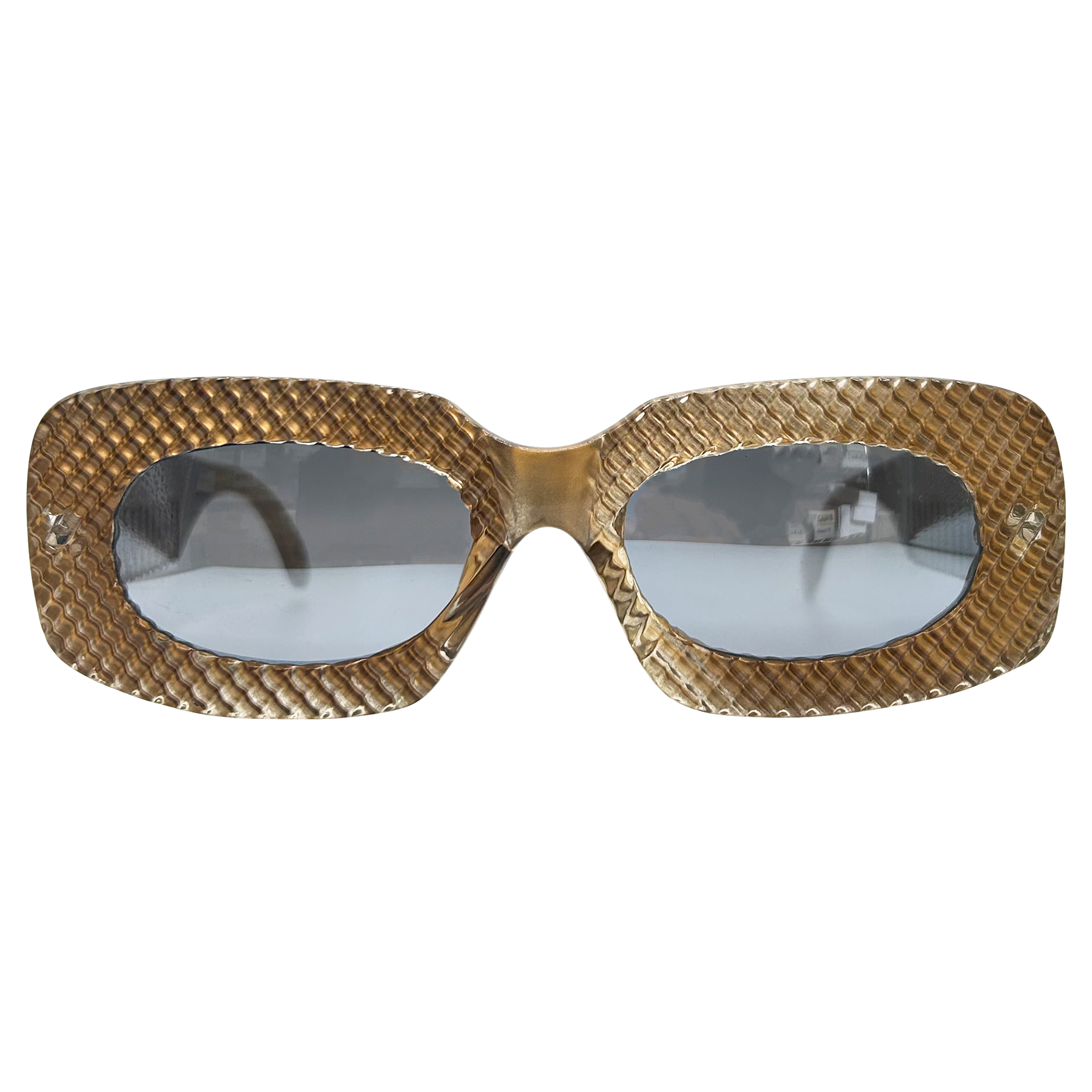 HONEYCOMB Gold Square 90s Sunglasses