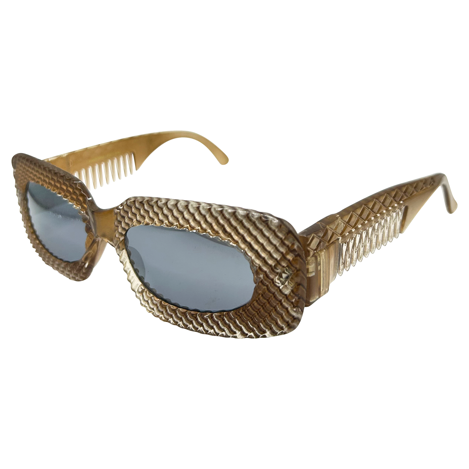 HONEYCOMB Gold Square 90s Sunglasses