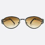 HUGO Oval Steampunk 90s Sunglasses | Luxe VintageAmber-Giant Vintage Eyewear