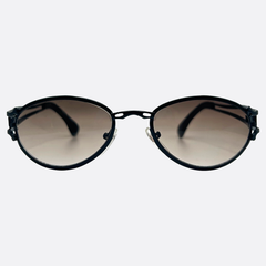HUGO Oval Steampunk 90s Sunglasses | Luxe VintageBlack/Smoke-Giant Vintage Eyewear