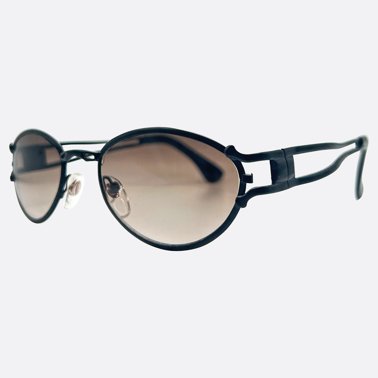 HUGO Oval Steampunk 90s Sunglasses | Luxe Vintage-Giant Vintage Eyewear