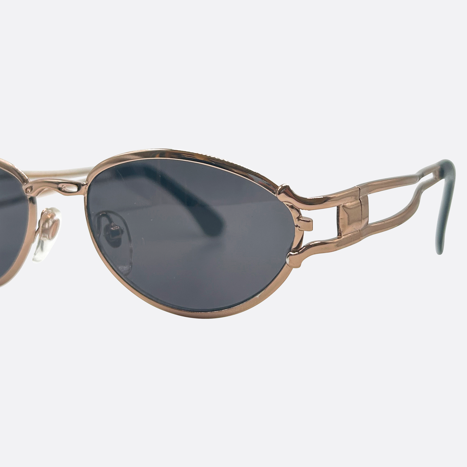 HUGO Oval Steampunk 90s Sunglasses | Luxe Vintage-Giant Vintage Eyewear