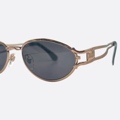 HUGO Oval Steampunk 90s Sunglasses | Luxe Vintage-Giant Vintage Eyewear