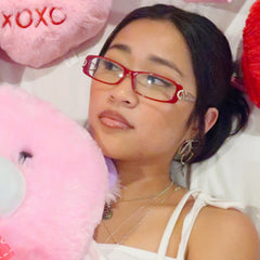 KISS IT Clear Rectangular 90s Bayonetta-Style Frame | Premium-Giant Vintage Eyewear