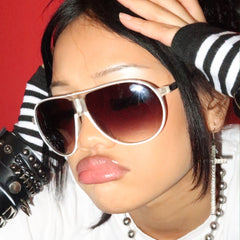 PARTY ROCK Neon Aviator Sunglasses-Giant Vintage Eyewear