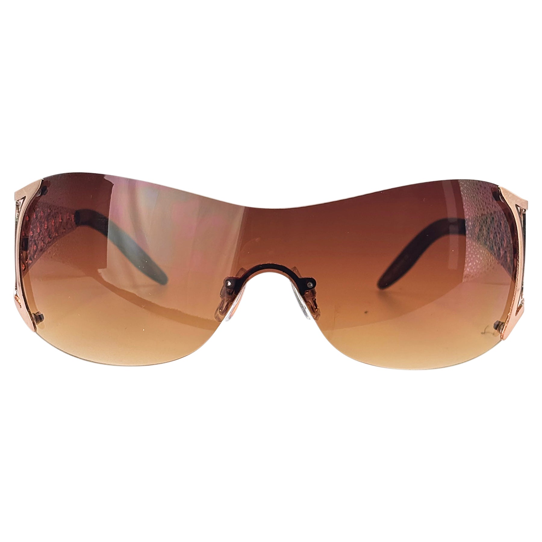 POPULAR Rimless Shield Sunglasses-Giant Vintage Eyewear