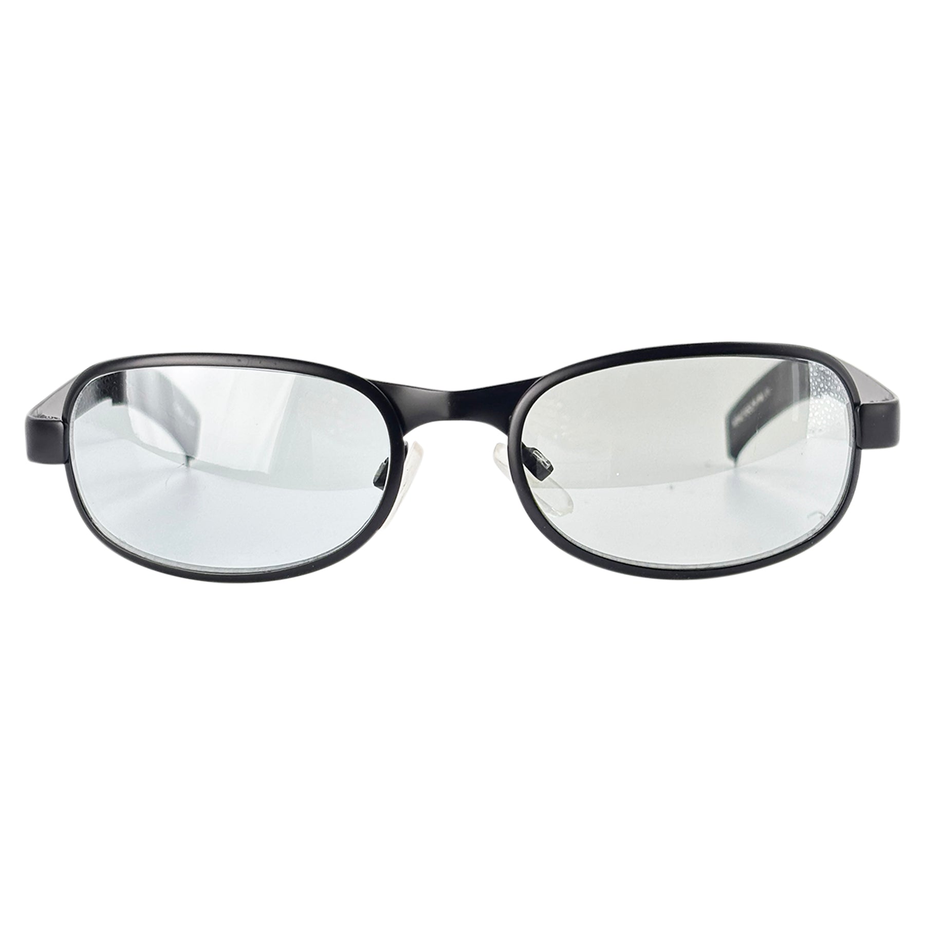 TWISTED 90's Metal Colorful Oval SunglassesBlack/Aqua-Giant Vintage Eyewear