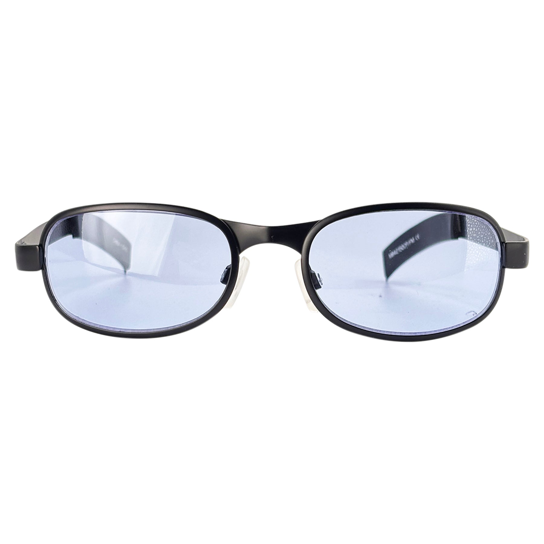 TWISTED 90's Metal Colorful Oval SunglassesBlack/Blue-Giant Vintage Eyewear