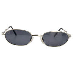 CINDY 90's Metal Oval Sunglasses-Giant Vintage Eyewear