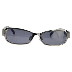 INTOLERANT 90's Metal Square SunglassesGunmetal/Super Dark-Giant Vintage Eyewear