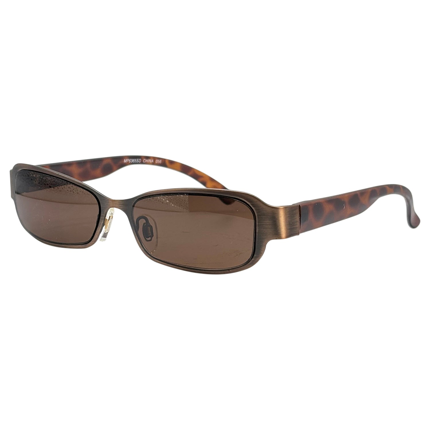 INTOLERANT 90's Metal Square Sunglasses-Giant Vintage Eyewear