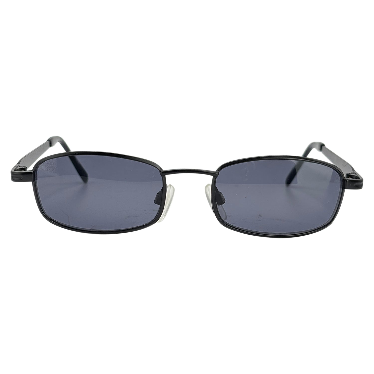 GOOD LUCK 90's Square Metal SunglassesBlack/Super Dark-Giant Vintage Eyewear