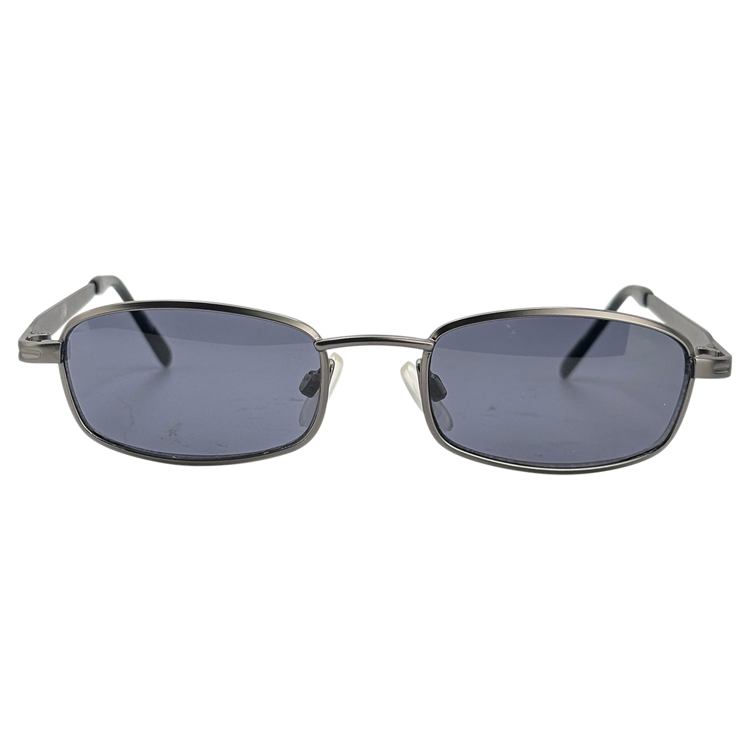 GOOD LUCK 90's Square Metal SunglassesGunmetal/Super Dark-Giant Vintage Eyewear
