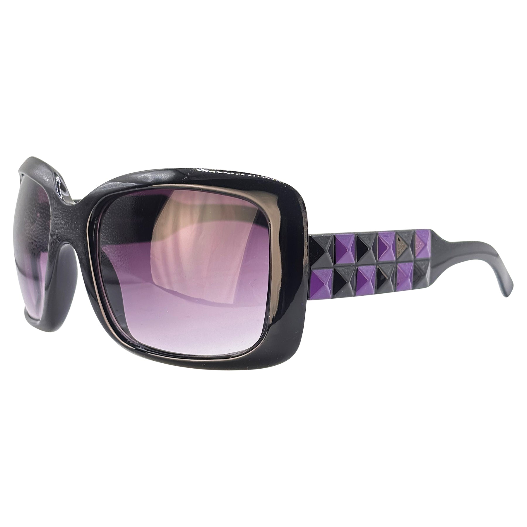 Classic oversized silhouette with edgy contemporary detailing sunglasses 