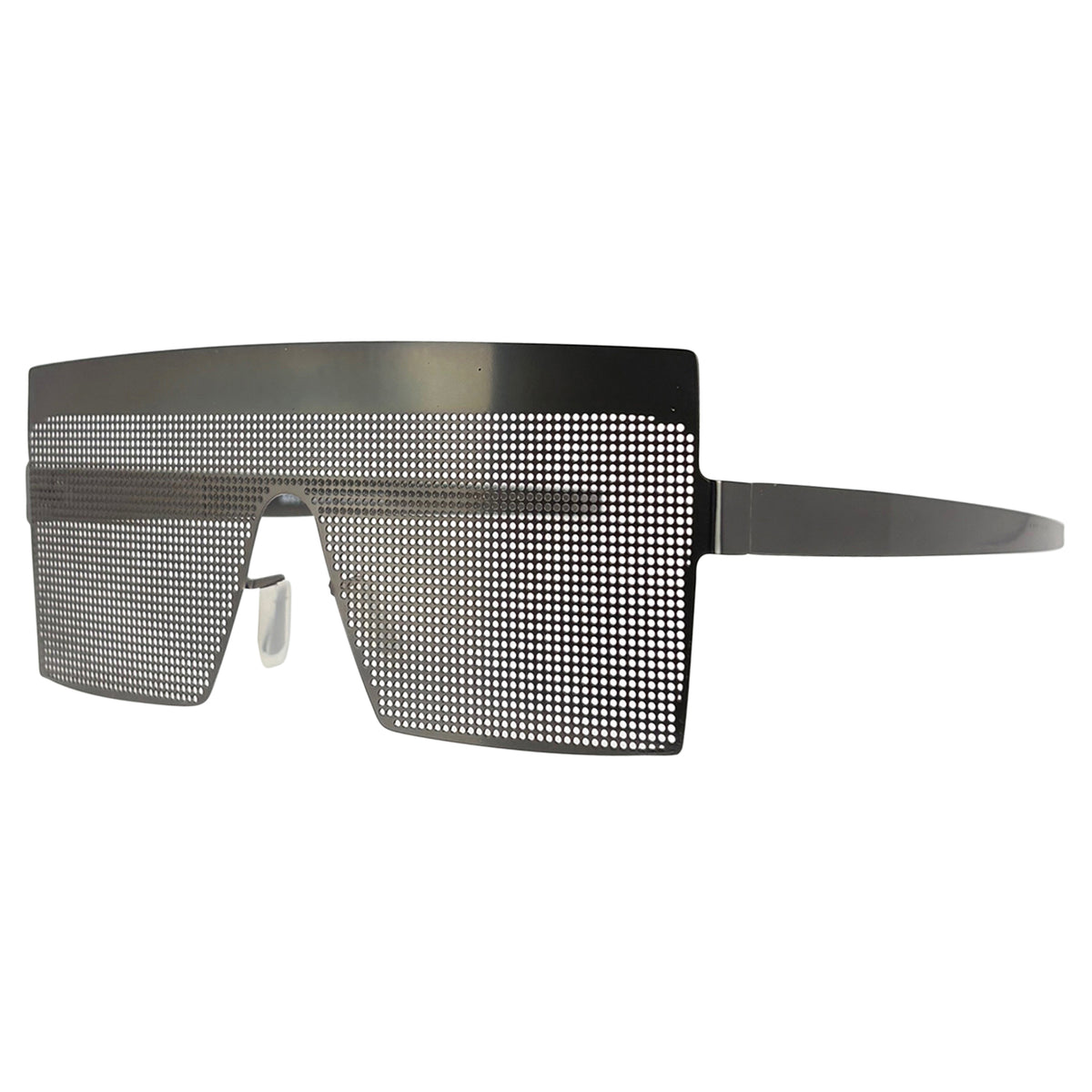 BLACKED OUT Fashion forward Metal Sunglasses -Giant Vintage Eyewear