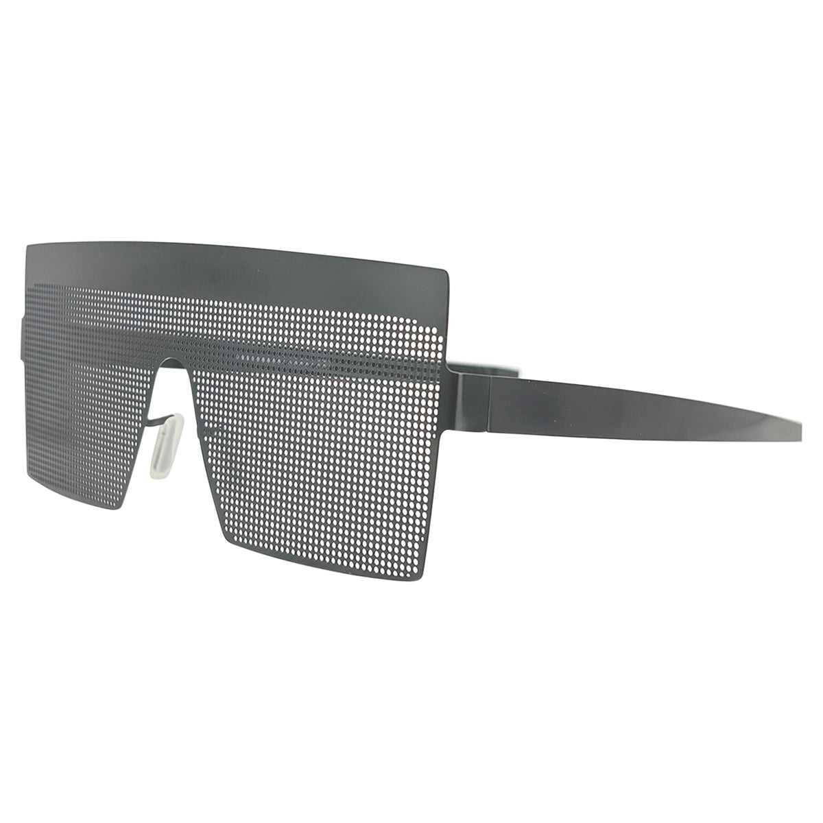 BLACKED OUT Fashion forward Metal Sunglasses -Giant Vintage Eyewear