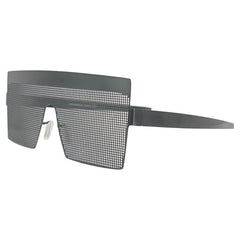 BLACKED OUT Fashion forward Metal Sunglasses -Giant Vintage Eyewear