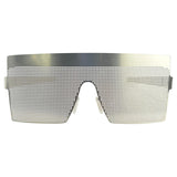 BLACKED OUT Fashion forward Metal Sunglasses -Giant Vintage Eyewear