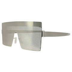 BLACKED OUT Fashion forward Metal Sunglasses -Giant Vintage Eyewear