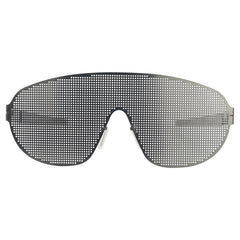 DIRTY MARTINI Metal Shield SunglassesGunmetal-Giant Vintage Eyewear