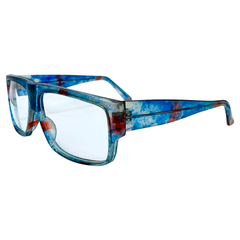 JACKSON Blue Slushee 80s Clear GlassesBlue Slushee-Giant Vintage Eyewear
