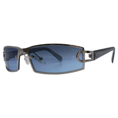 JAGGER Square Y2K SunglassesSilver/Blue-Giant Vintage Eyewear