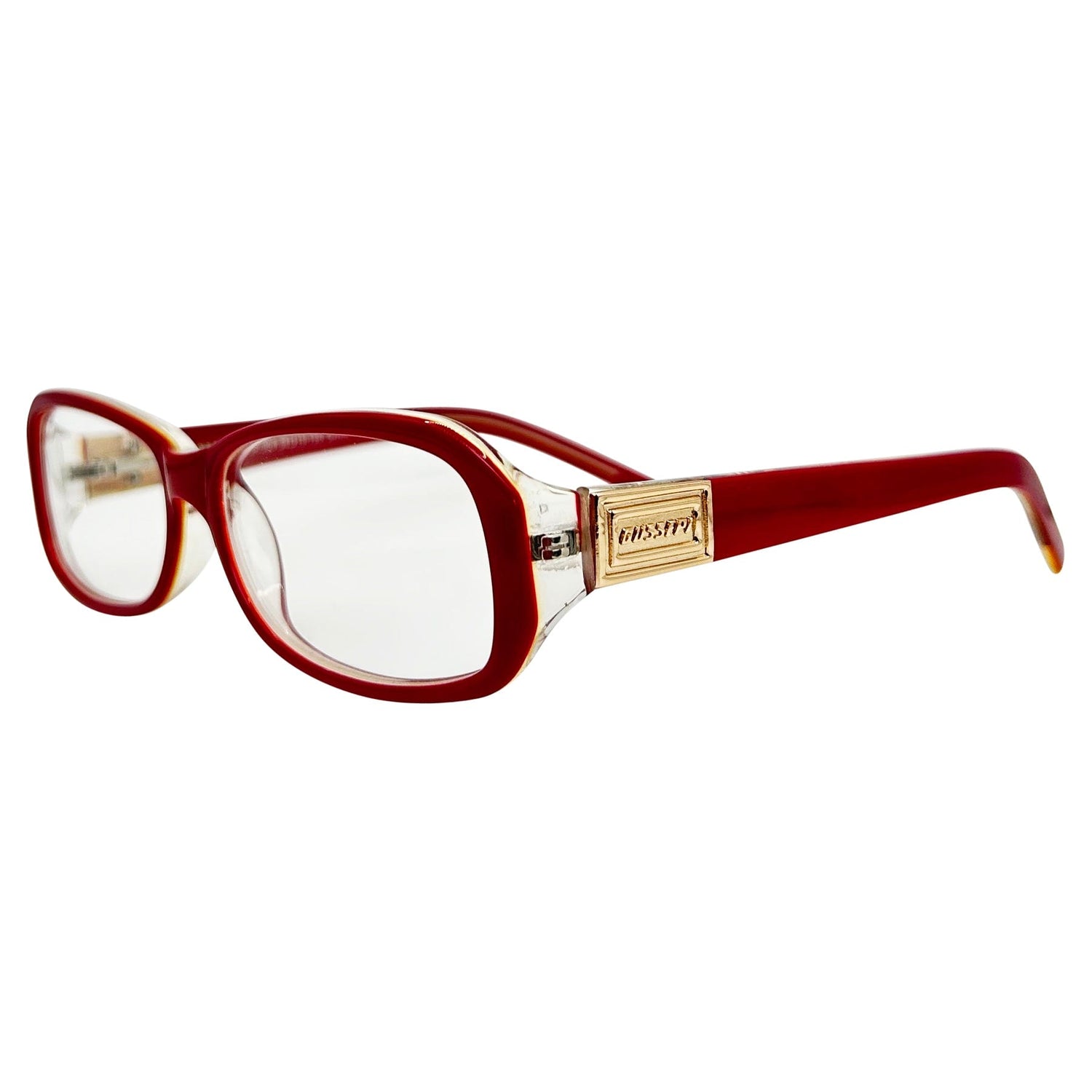 JEANE Clear Bayonetta-Style Frame | Premium *As Seen On: Charli D’Amelio*Red/Clear-Giant Vintage Eyewear