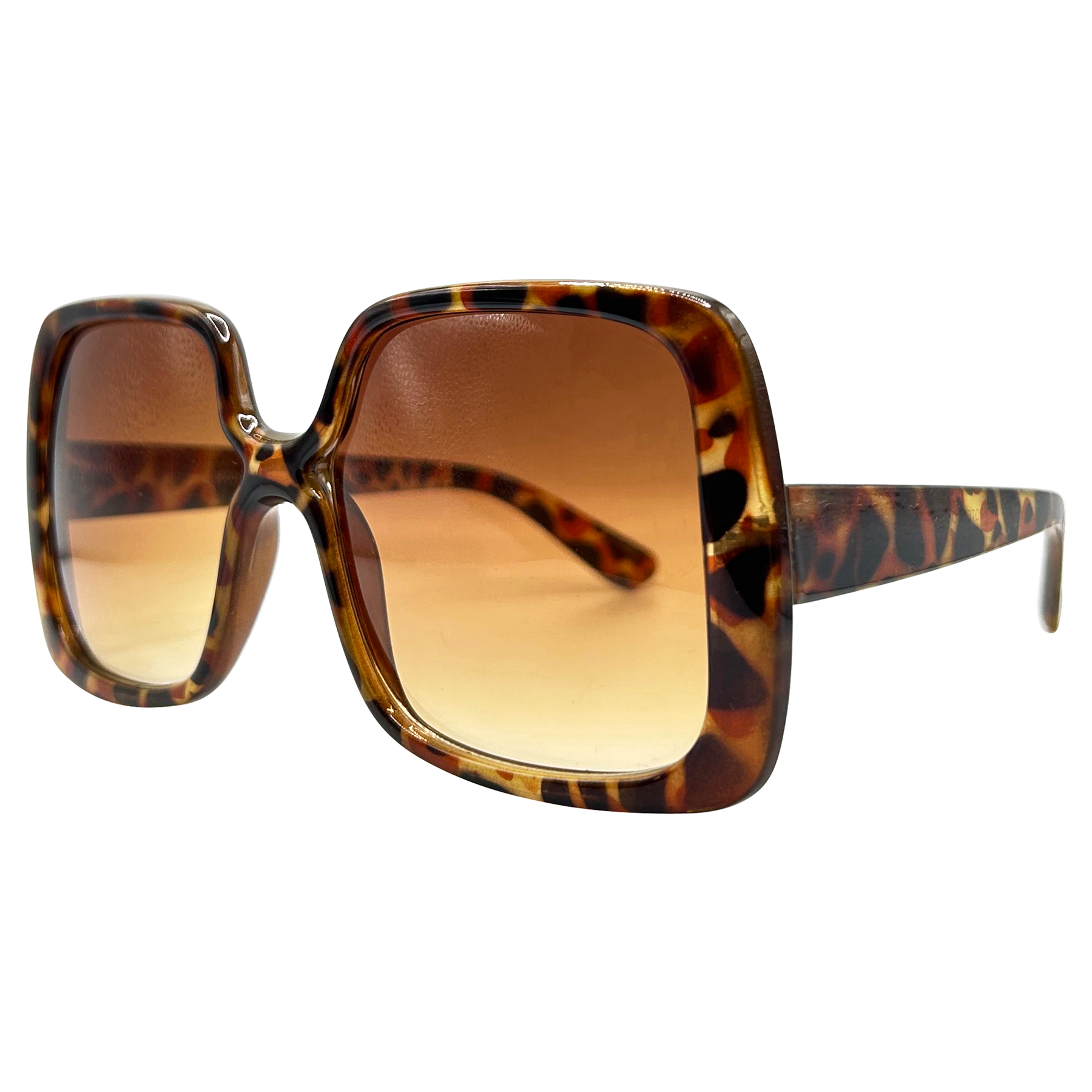 JOJO Tortoise/Amber Oversized Sunglasses