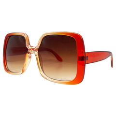 JOJO Orange/Amber Oversized Sunglasses-Giant Vintage Eyewear