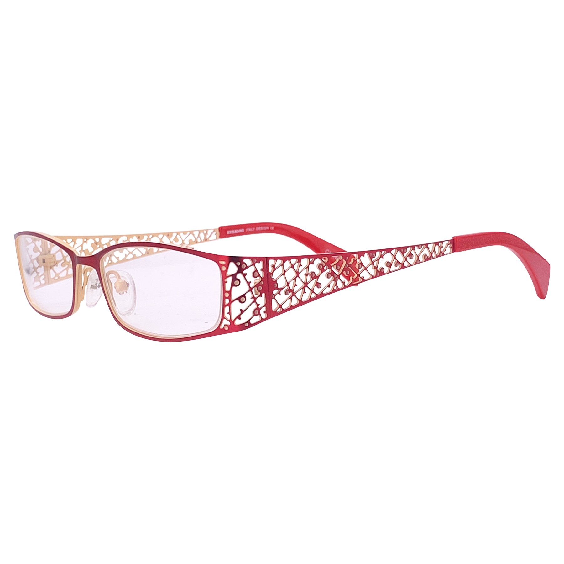 JOLLY Vintage 90s Clear GlassesRed-Giant Vintage Eyewear
