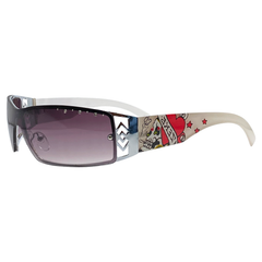 KEEPER Slim Shield Y2K SunglassesWhite/Smoke-Giant Vintage Eyewear