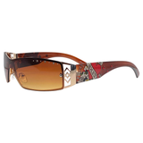 KEEPER Slim Shield Y2K SunglassesBrown Jelly/Amber-Giant Vintage Eyewear