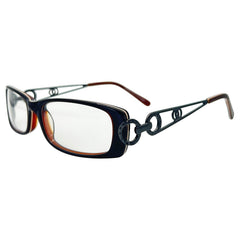 brown vintage glasses with a clear lens