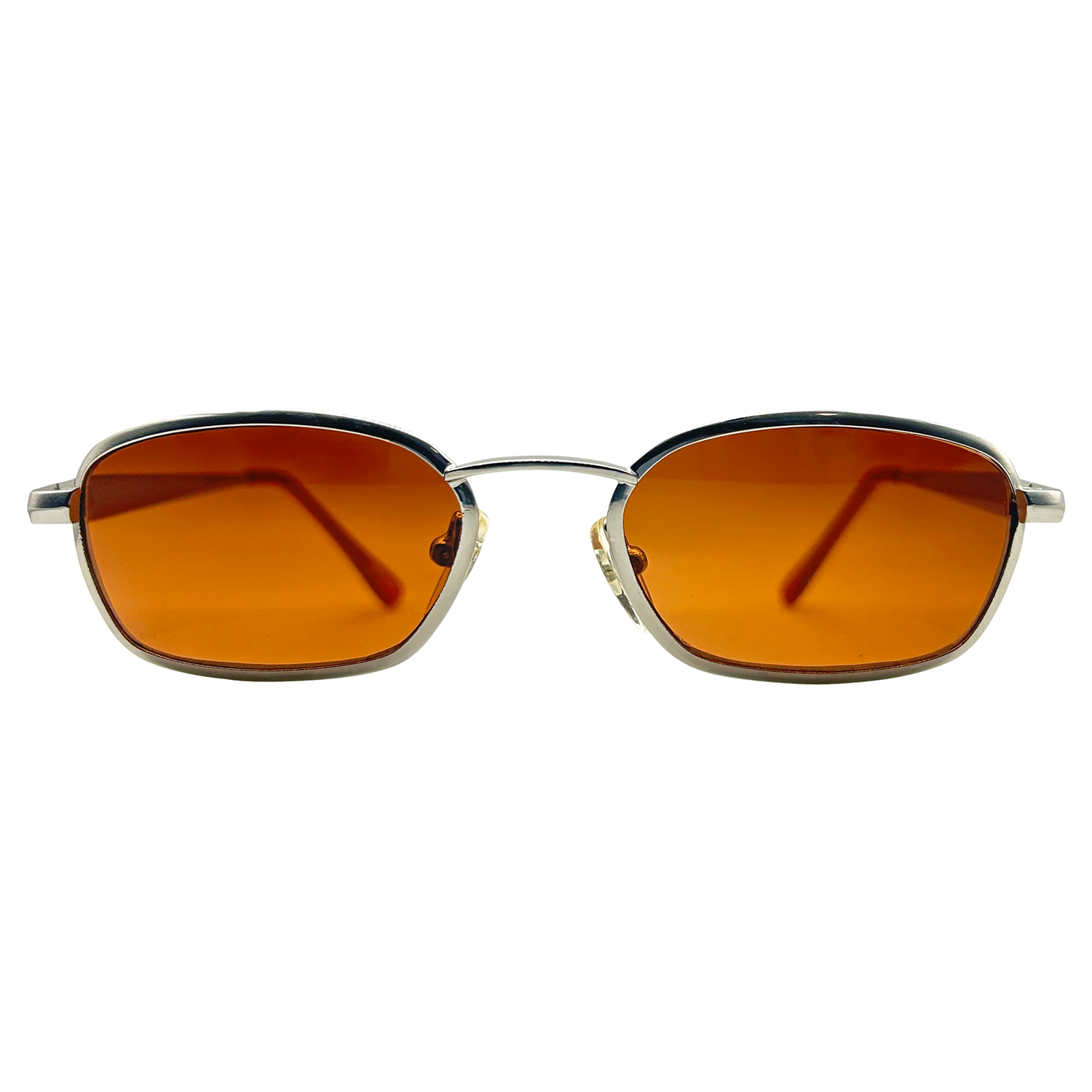 LEFT LANE Square 90s Sunglasses | Blueblockers | Day DrivingSIlver-Giant Vintage Eyewear