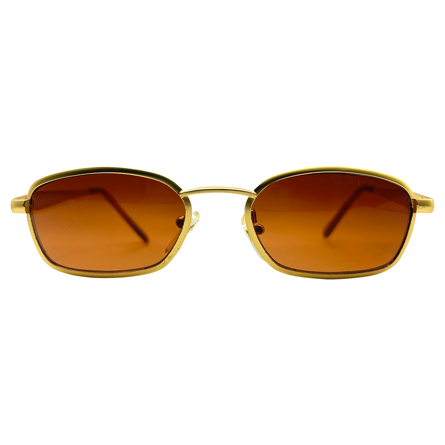 LEFT LANE Square 90s Sunglasses | Blueblockers | Day DrivingGold-Giant Vintage Eyewear