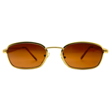 LEFT LANE Square 90s Sunglasses | Blueblockers | Day DrivingGold-Giant Vintage Eyewear
