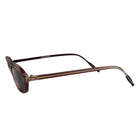 Iconic LOCO 90's sunglasses with a sleek, bright red rectangular frame and dark lenses, capturing an edgy, high-energy throwback style.