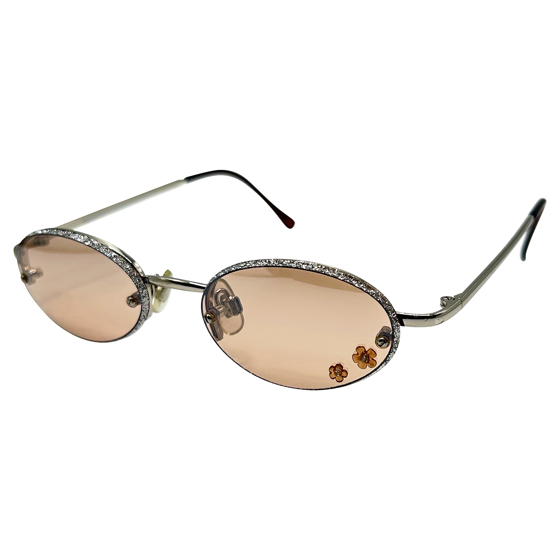 LOOPS Micro Round Sparkly Rim Sunglasses
