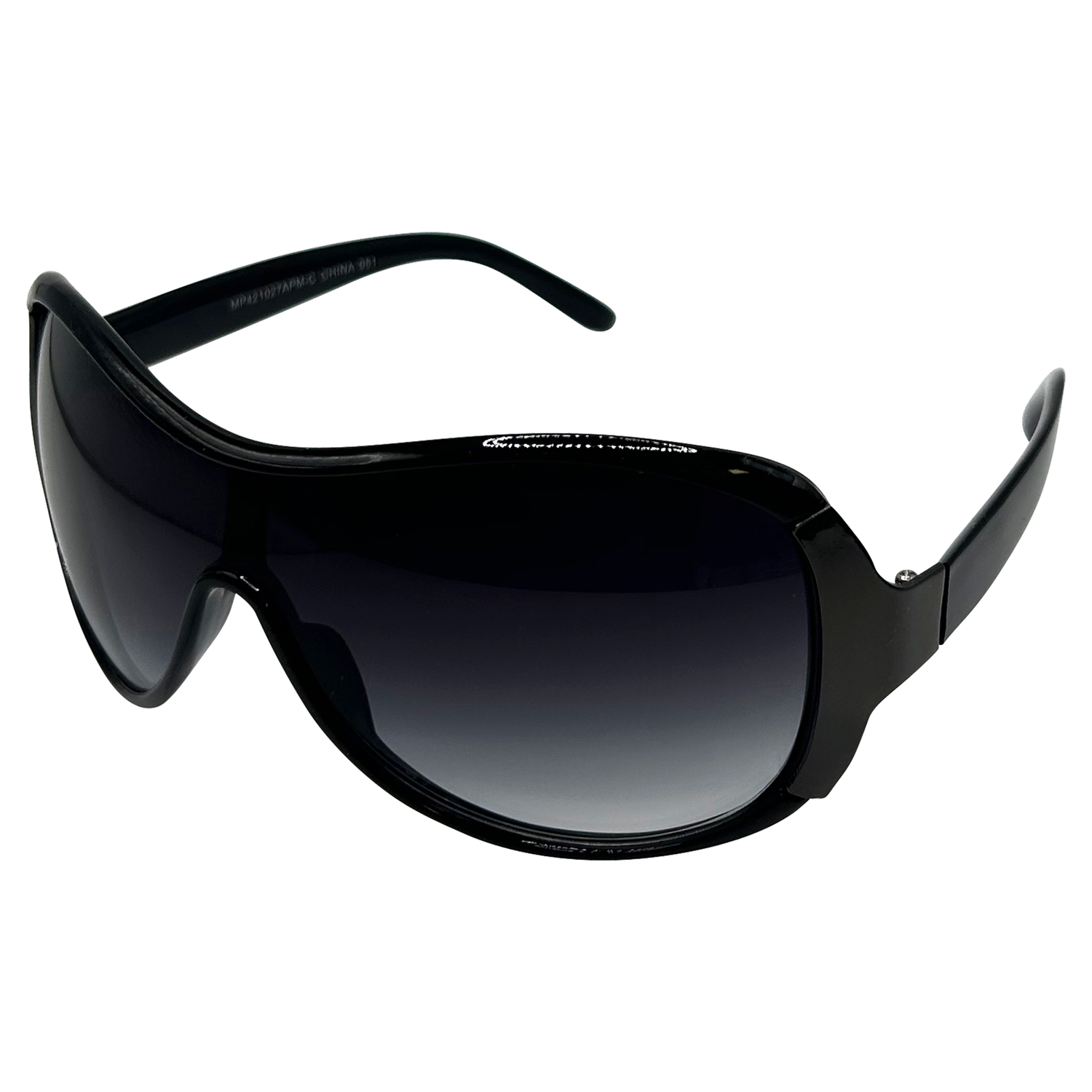 LOVES IT Y2K Shield SunglassesBlack/Smoke-Giant Vintage Eyewear