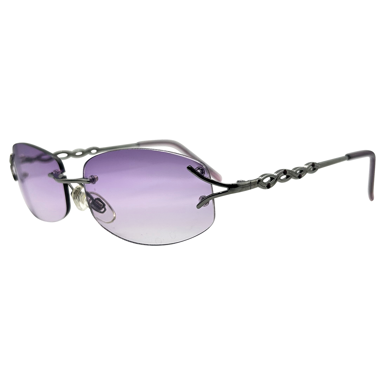 MAJESTIC Rimless Y2K SunglassesPurple-Giant Vintage Eyewear