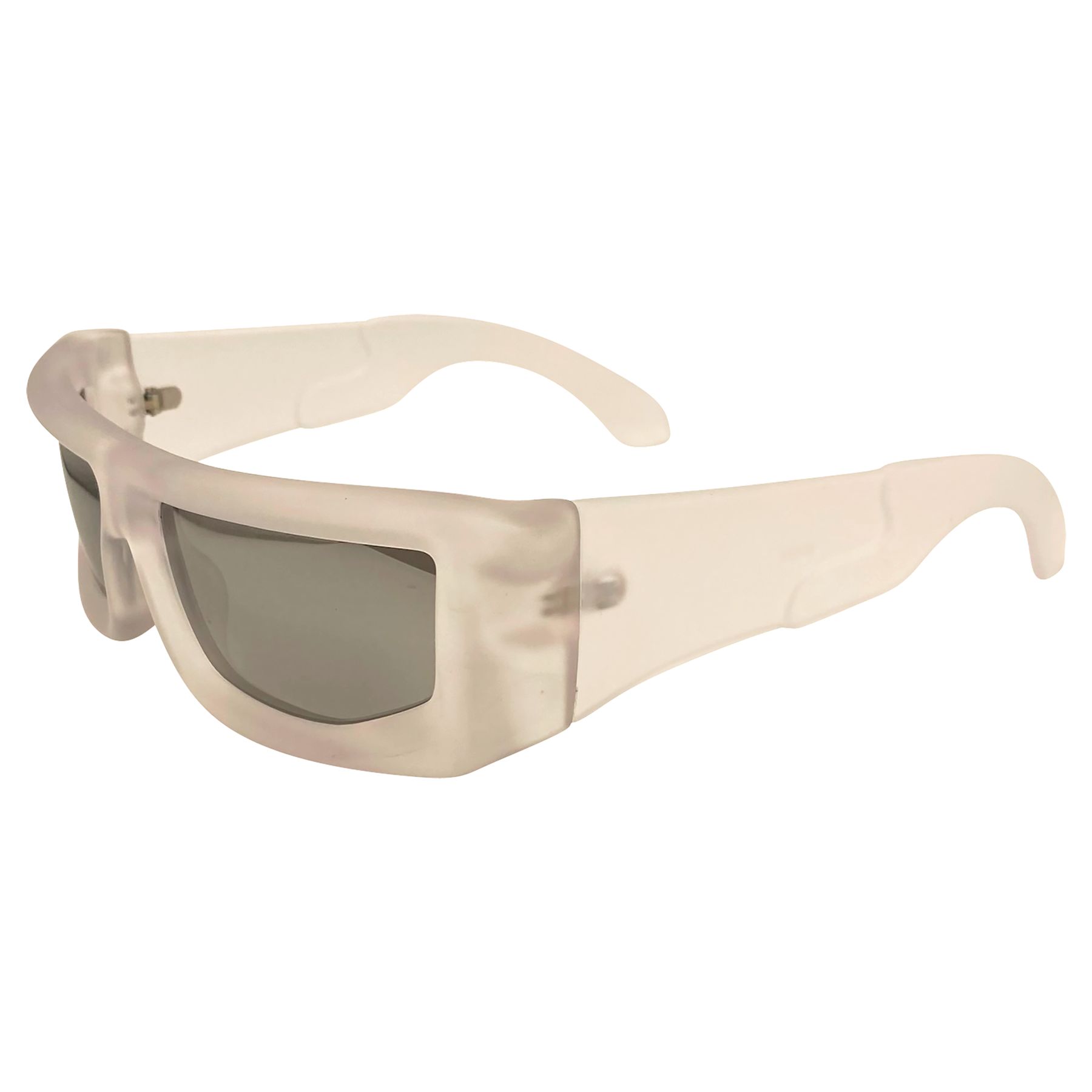 mirrored men's sunglasses with a unique frost square style frame